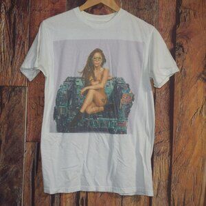 Lady Gaga Naked Chair Pic Image Artpop White T Shirt